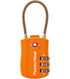 TSA Approved Travel Combination Cable Luggage Locks for Suitcases & Backpacks - 1 Pack of Orange TSA Lock...