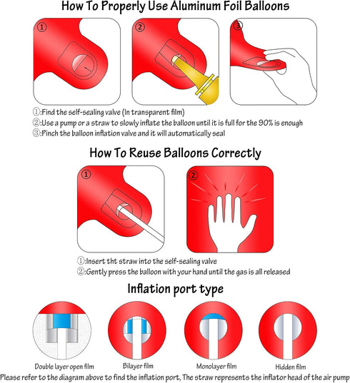 40 inch red big number 3 birthday party decoration foil polyester film balloons anniversary party wedding for girls and boys digit 3...
