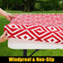 smiry Rectangle Picnic Table Cloth, Waterproof Elastic Fitted Outdoor Tablecloths for 4 Foot Tables, Wipeable Flannel Backed Vinyl Table Cover for...