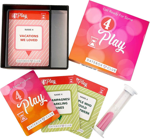 Game Play for Couples, Romantic Date Night, the Ultimate Gift with 54 Cards, Sand Timer & Instruction, Card Games by DateBox Club - Gottman Certif...