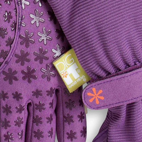 Dig It Handwear - Women's Nail and Fingertip Protector Gardening Gloves - XL - Purple...