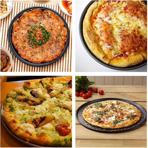 Handook Pizza Pan for Oven, Nonstick Pizza Pans, Carbon Steel Pizza Pan with Holes, Pizza Baking Pan for Oven Baking Supplies, for Home Baking Kit...