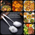 X-Large Serving Spoons Set, 9.8 Inch Slotted Spoon and Serving Spoon, 18/8 Stainless Steel Cooking Spoon, Mixing Spoon, Buffet Serving Utensils, P...