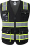 JKSafety Hi Vis Reflective Safety Vests for Men Women High Visibility Vest with Pockets Mesh Fabric Construction Safety Apparel Neon Vest for Work...