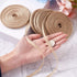 Pandahall 5 Rolls Natural Burlap Fabric Ribbon 1/4 inches Tan Jute Linen Ribbon Rolls for Party Decoration, DIY Crafts Gift Wrapping Christmas Mak...