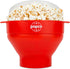 POPCO Microwave Popcorn Bowl - Silicone Snack Popcorn Popper with Handles - Collapsible Design, 2.3" Height When Folded -Dishwasher Safe Bowl for ...