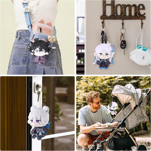 UTIEHD Anime Game GI Plush Keychains, Cute 4-Inch Collectible Doll - Compact Size for Bags and Keys for Fans (Furina)...