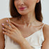 Dainty Pearl Choker Necklace Adjustable Gold Barque Pearl Beaded Chain Necklace for Women Simple Gold Pearl Pendant Necklace Bridesmaid Wedding Je...