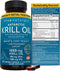 Viva Naturals Antarctic Krill Oil Omega 3 Fatty Acid Supplements 1250 mg, High EPA DHA & Astaxanthin Concentration for Brain, Joint Health & Antio...