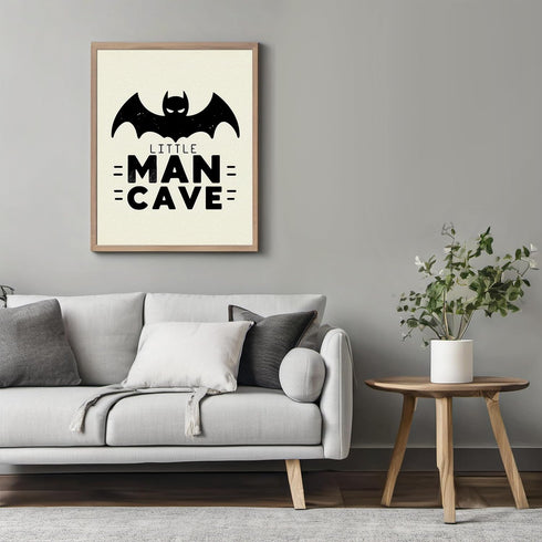 Posterizer 1 pcs-Little man cave-Kids Room Art-Comedy Art-Gift for Daughter, Son, Kids-decor for nursery toddlers kids room- UNFRAMED Wall Art...