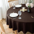 Biscaynebay Textured Fabric Tablecloths Round 60", Brown Water Resistant Table Cloth Small Circle Folding Table Covers for Dining, Kitchen, Weddin...