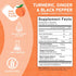 Turmeric Ginger & Black Pepper Gummies for Adults – Turmeric Curcumin Chewables to Support Joint Health, Delicious Peach Flavor – Gluten Free, Veg...