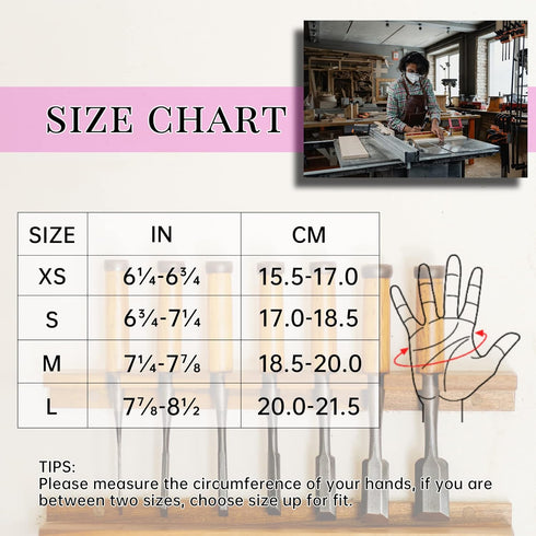 HANDLANDY Women Safety Work Gloves Utility Touch Screen Working Grip Glove for Yardwork Gardening Breathable Mechanic Gloves Hot Pink...