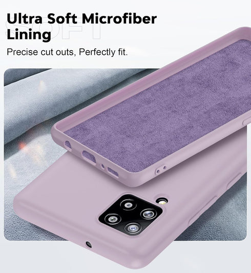 LeYi for Samsung Galaxy A42 5G Phone Case: Galaxy A42 5G Case with 2 Pack Tempered Glass Screen Protector for Women Men, Liquid Silicone Slim Silk...
