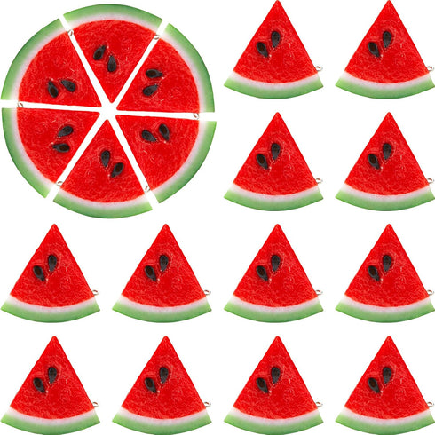 Yaomiao Fake Watermelon Simulation Watermelon Slices Artificial Fruit Slice Realistic Lifelike Fake Fruits Plastic Decor for Photography Props...