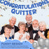 Fulmoon Pre Strung Congratulations Quitter Glitter Banner Funny Retirement Banner Retirement Party Decorations Retirement Party Supplies Garland f...