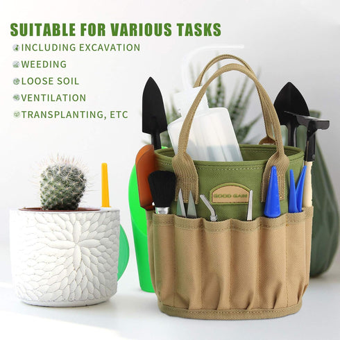 13 Pieces Succulent Tools Kit with Organizer Bag, Gardening Tool Set with Tote,Mini Succulent Garden Tool Kit Succulent Bonsai Planter Set Indoor ...