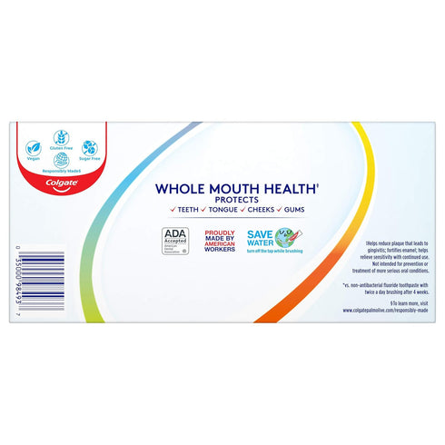 Colgate Total Toothpaste with Stannous Fluoride and Zinc, Multi Benefit Toothpaste with Sensitivity Relief and Cavity Protection, Deep Clean - 4.8...