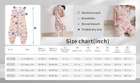 Baby Sleepsack with Feet, 100% Cotton Breathable Toddler Sleep Bag Sack Wearable Blanket...