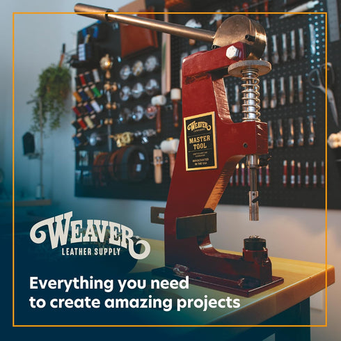 Weaver Leather Supply German Made Revolving Leather Hole Punch Tool, Adjustable Rust-Resistant Punch Pliers, Hole Maker for Belts, Gaskets, and Mo...