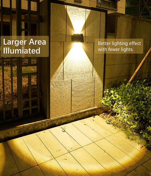 Solar Outdoor Lights Up and Down Wall Lights Dusk to Dawn Outside Solar Lights for House Decorative Waterproof Solar Wall Lights for Patio Yard Fe...