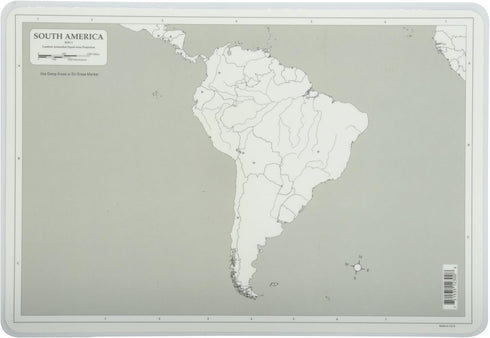 Painless Learning South America Map Placemat, 12 x 17 1/2 inches...