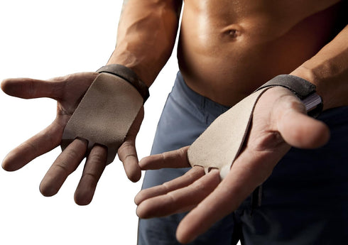 Leather Hand Grips, Weightlifting Grips, The Original Palm Grip, X-Small, Small, Medium, Large, X-Large, Weightlifting, Kettlebell, Barbell, Pull-...