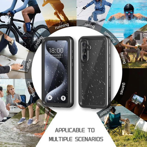 for Samsung Galaxy A35 5G Phone Case Waterproof IP68 Certified Dustproof Shockproof Built-in Screen Protector Full Body Rugged Phone Case for Sams...