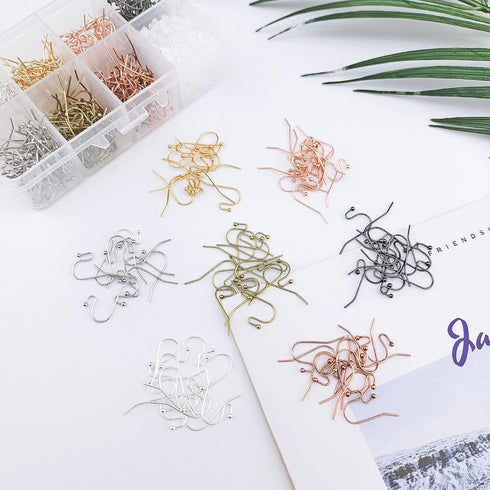 100 Pairs Gun Black Color Earwires Ball Dot French Earring Hooks/Dangle Earring Findings Jewelry Making DIY (EH-1006-G1)...