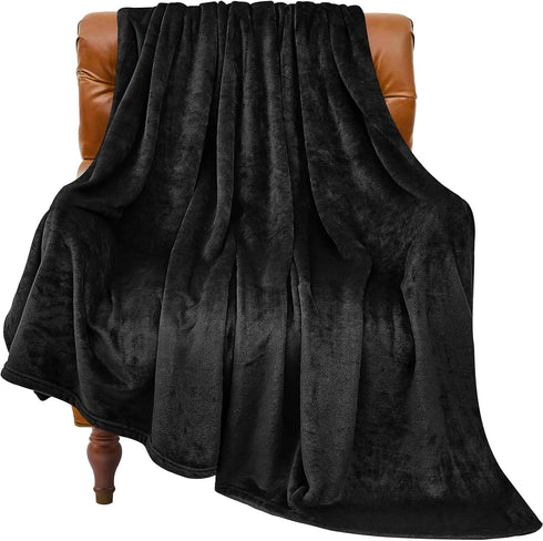 BEDELITE Fleece Blanket Black Throw Blankets for Couch & Bed, Luxury Plush Cozy Fuzzy Blanket 50x60 inches, Super Soft Warm Lightweight Throw Blan...