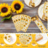 100 Pieces Silverware Bags Sunflower Party Supplies Wedding Silverware Sleeves Sunflower Themed Utensil Holder Paper Silverware Bag Disposable Cut...