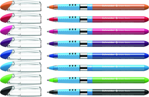 Schneider Slider Ballpoint Pen, Stick, Extra-Bold 1.4 mm, Assorted Ink and Barrel Colors, 8/Pack...
