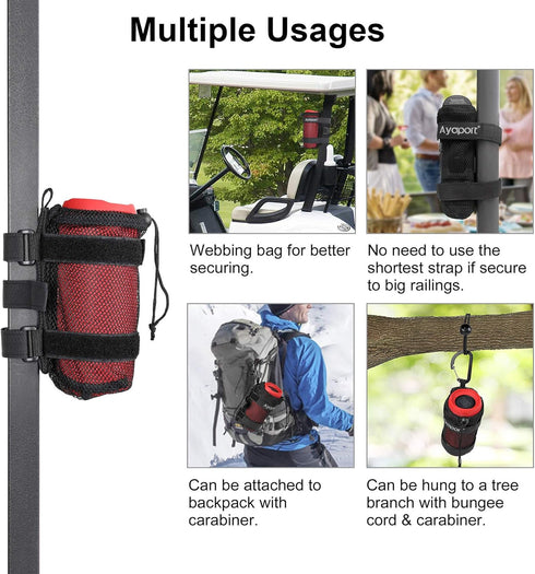 Ayaport Speaker Mount Holder Golf Cart Speaker Strap Fits Most Portable Sound Bar Round Cylindrical Speakers Radio, Golf Cart Accessories Applicab...