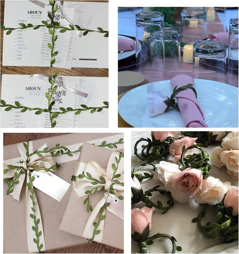 David accessories Olive Green Leaves Leaf Trim Ribbon -20 Yards - for DIY Craft Party Wedding Home Decoration (Olive Green)...