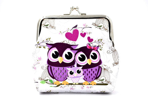 Pu Leather Coin Purse Cute Animal Owl Wallet Bag Change Pouch Gifts for Women Kids Girls Key Holder...