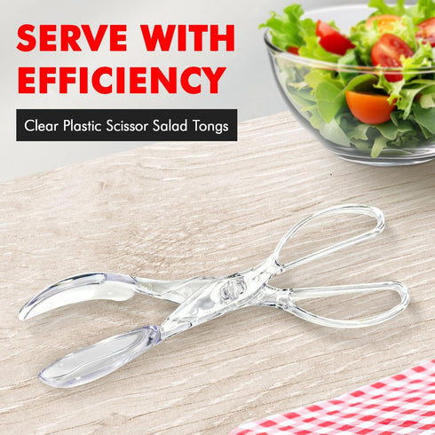 Chef Craft Premium Salad Scissor Tongs, 11.25 inch, Clear...