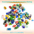 Hicarer 100 Pieces Assorted Glass Beads for Jewelry Making Adults, Large and Small Mixed Shaped Glass Beads Bulk for DIY Necklaces Bracelets, Craf...
