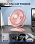 USB Desk Fan, Mini Fan but Powerful, Portable USB Fan with 3 Speeds, Quiet Table Personal Fan, 360°Rotate Coolness, Small Table Fan for Home,Offic...