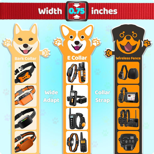 Dog Fence Collar, Invisible Fence Replacement Collars, 3/4 Inch Replacement Strap for Blingbling Petsfun Extreme Dog Fence Covono Sportdog Brand B...
