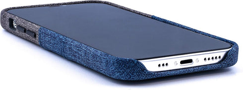 Dockem Wallet Case for iPhone 12 Pro Max: Built-in Metal Plate for Magnetic Mounting & 2 Credit Card Holders: 6.7" Luxe M2, Canvas Style Synthetic...