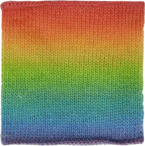 2 Skeins Rainbow Soft Yarn 100% Wool Gradient Multi Color Yarn for Crocheting Knit Total Length 180m×2(196yds×2,50g×2)-11......