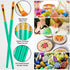 Paint Brushes Set, 20 Pcs Paint Brushes for Acrylic Painting, Oil Watercolor Acrylic Paint Brush, Artist Paintbrushes for Body Face Rock Canvas, K...