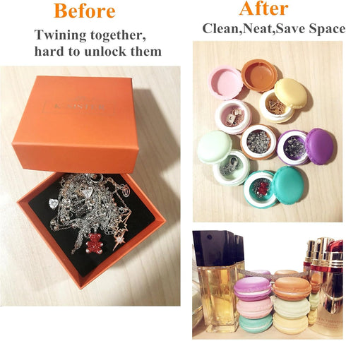 QTMY 6 PCS Colorful Mini Macaron Shape Storage Box Candy Jewelry Organizer Pill Case Container (Mini, Mixed Color)...