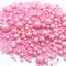 Weraru Edible Pink Pearl Sugar Sprinkles Candy Mixing Size Baking Edible Cake Decorations Cupcake Toppers Cookie Decorating Celebrations Wedding S...