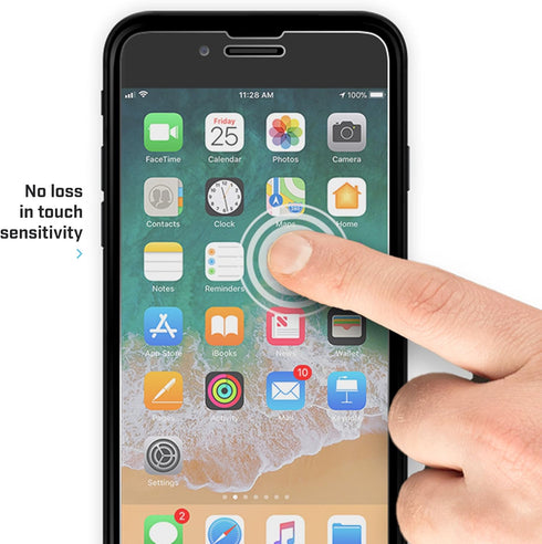 BodyGuardz - Pure 2 Glass Screen Protector for Apple iPhone 6/6s/7/8 (NOT Plus) - CASE Friendly...