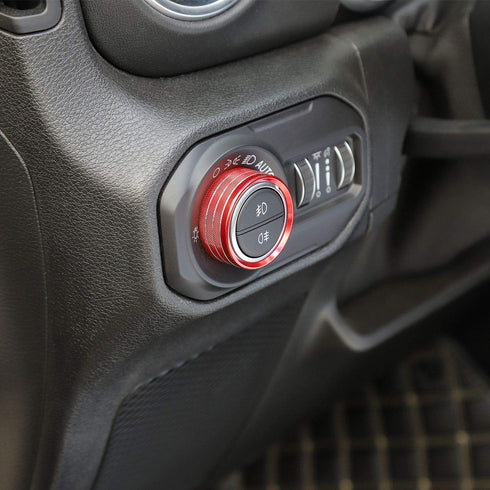 Voodonala Air Conditioner Headlight Center Consoles Switch Knob Cover Trim for 2018-2025+ Jeep Wrangler JL JLU Gladiator JT 4XE Interior Accessori...