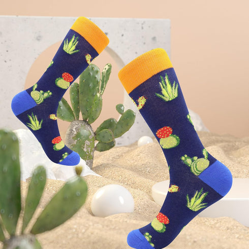 BISOUSOX Men's Dress Socks Funny Fun Colorful Crazy Funky Crew Socks for Men Novelty Happy Cotton Size 9-12...