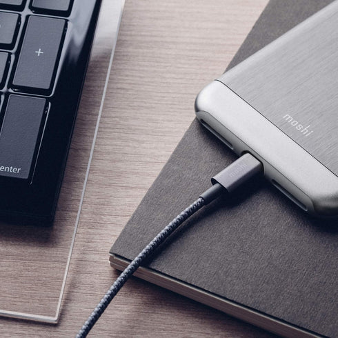 Moshi Integra USB-A to Lightning Cable 4 ft/1.2m, iPhone Charger, MFi-Certified, Ballistic NylonBraiding, Compatible with iPhone 12, AirPods Pro, ...