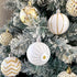 30PCS Christmas Balls Ornaments,60MM Gold&White Painted Shatterproof Festive Wedding Hanging Ornaments Christmas Tree Decoration...