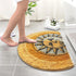 Half Round Door Mat,Semi Circle Bathroom Floor Rug,Tarot Sun Moon Rug,Non-Slip Welcome Entrance Way Rug,Absorbent Bath Mat,Microfiber Tufted Indoo...